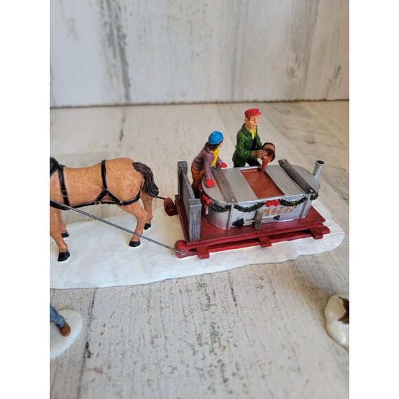 Lemax maple syrup sled Canadian unique village accessory Xmas set - Picture 3 of 7